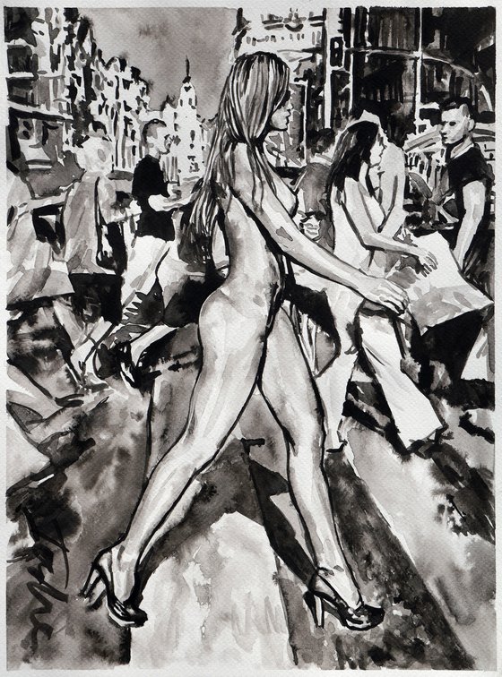 Bustle of the city 30x40cm