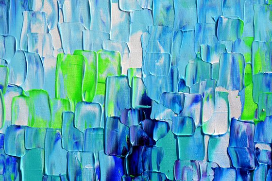 Relief Blue 32 - Large Abstract Ocean