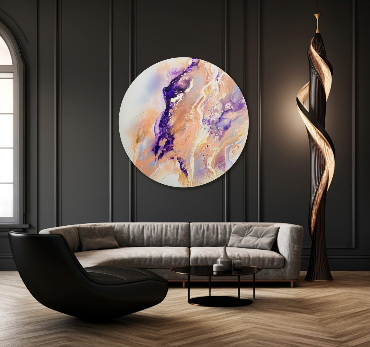 Abstract Painting By Milena Gaytandzhieva, 39 X 39", Romance 3, Original Artwork