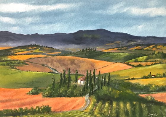 Tuscany in early morning light.