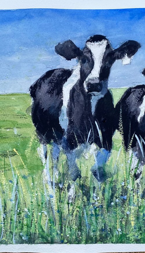 Two lads in the top field by Paul Mitchell