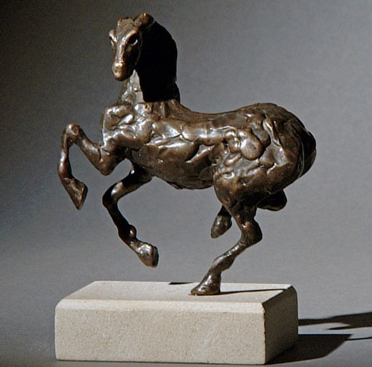 Expressive Animal Bronze Sculpture By Holly Bennett, 4 X 5, Horse I, Original Artwork