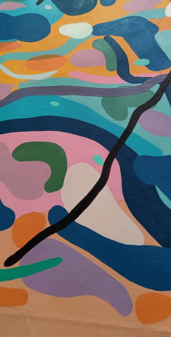 LARGE PAINTING. OCEAN DANCE