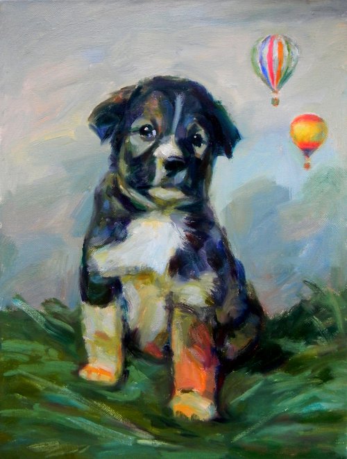Puppy4 from the series "Take me with you" by Liudmyla Chemodanova