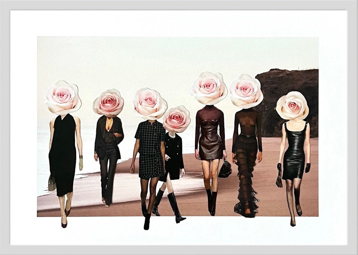 Urban And Pop Portrait Collage By Angelika Millmaker, 12 X 8, Fashion Brigade, Original Artwork