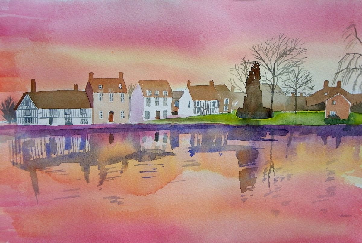 Sunset Cottages by Mary Stubberfield