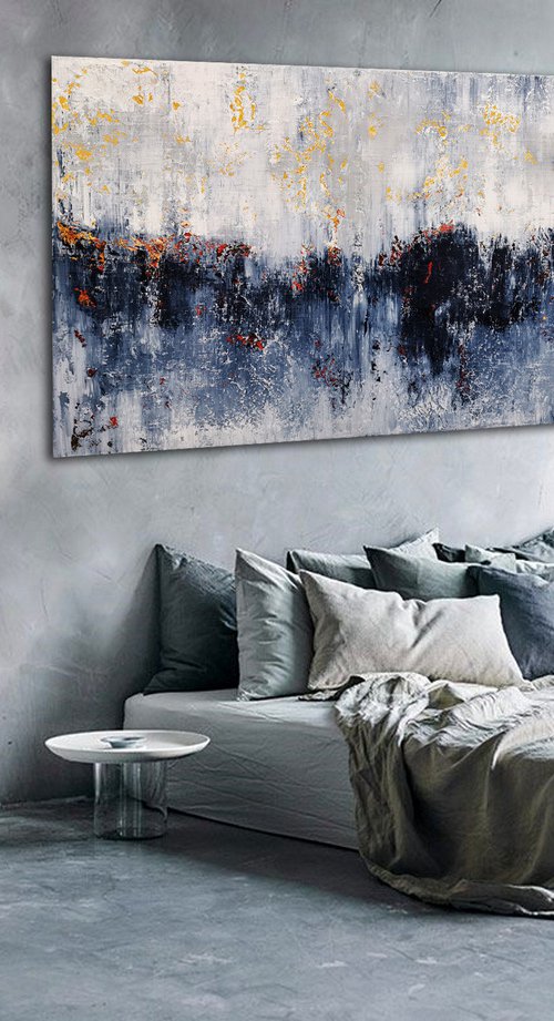 195x115cm. / Abstract triptych / Abstract 1274 by Alex Senchenko