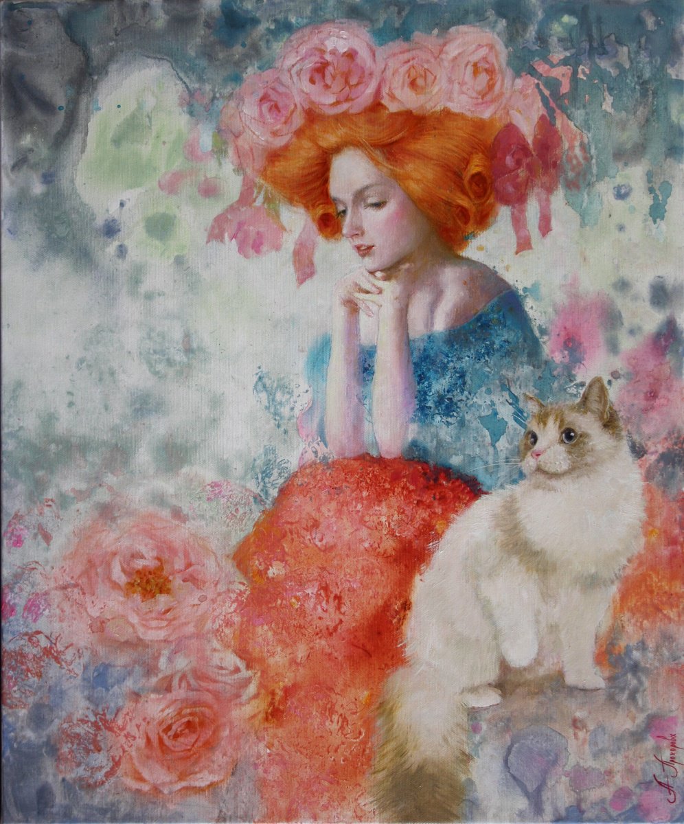 Impressionistic Portrait Oil Painting By Alexandr Dobrodiy, 20 X 24, ??????? ????? ????, Original Artwork