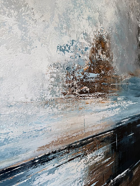 Tides of Illumination-blue indigo seascape