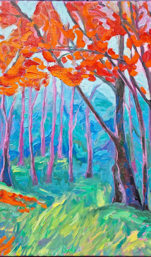 Red Forest by Zulfiya Mukhamadeyeva