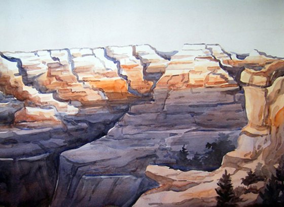 Beauty of Red Canyon - Watercolor Painting