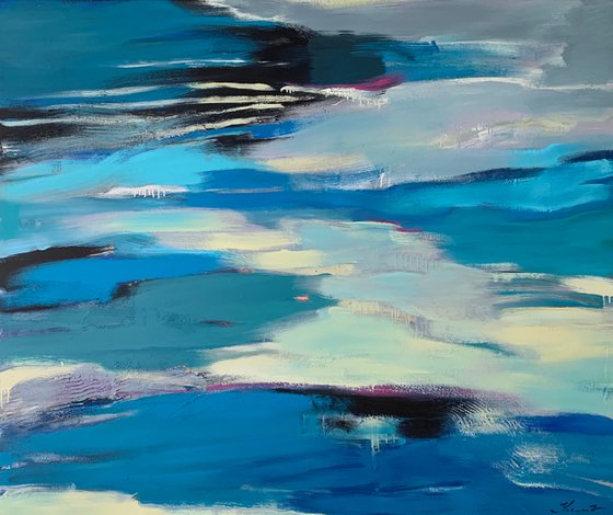 XXXL Super Big Painting - "Sea depth" - Abstract - Bright abstraction - Sea abstract