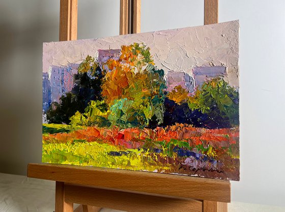 Autumn Meadows Outside the City