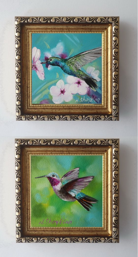 Hummingbird in Flight, Birds Lover Gift