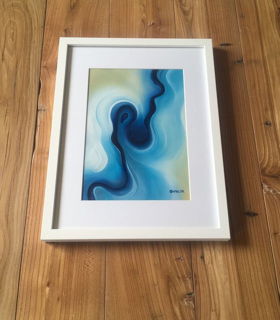 Winding River 2 - Framed Oil Painting