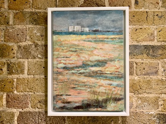 Tollesbury Salt Marshes - original canvas, framed.