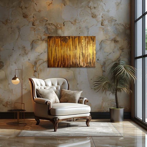Golden Fire 60x90x2 cm