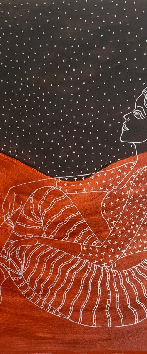 STAR GAZING WITH HIBISCUS by Hiranya R