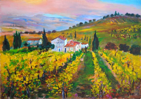 Vineyards of Tuscany  1 / 40 X 28.2 cm