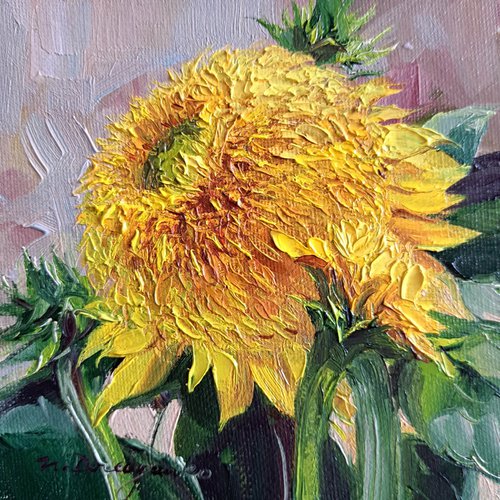 Sunflowers painting by Nataly Derevyanko