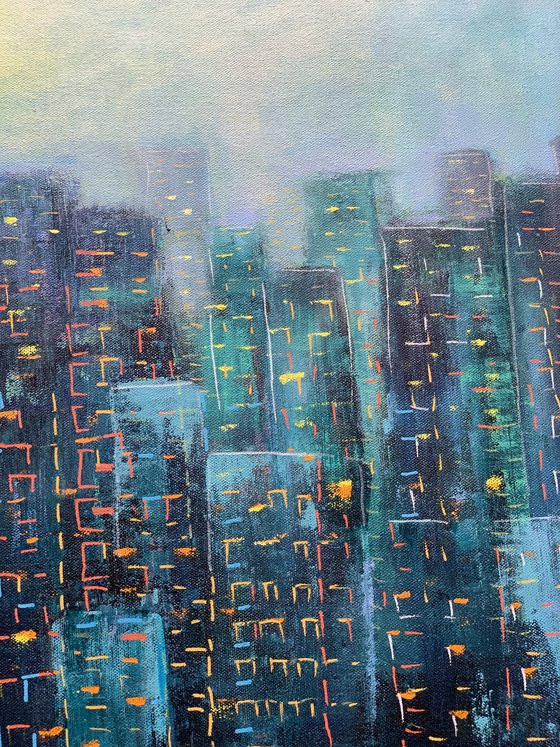 Urban Jungle - II ! Cityscape painting