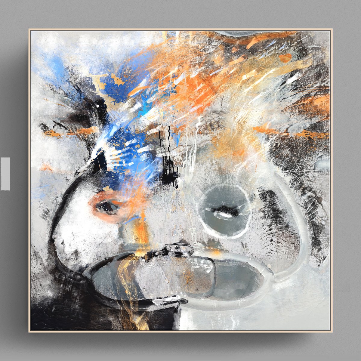 Organic Abstract Giclee Print By Adriano Ribeiro, 13 X 13, The Federal Onion, Original Artwork