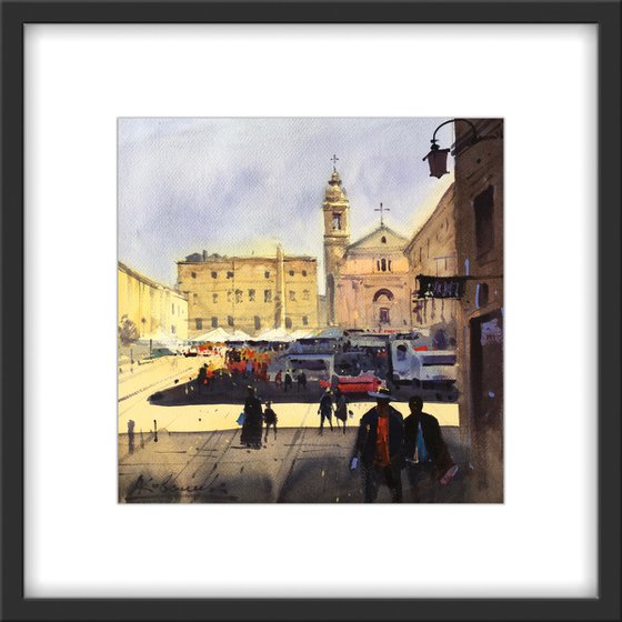 The Market Square of the Italian town of Jesi
