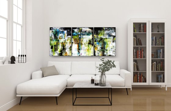 Essence of Time - Triptych - 3 paintings