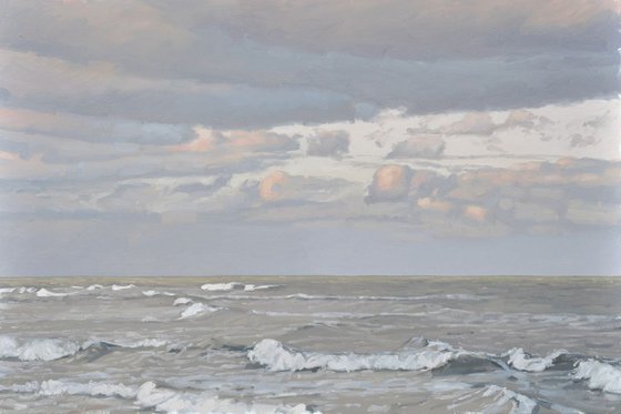 Seascape, evening light