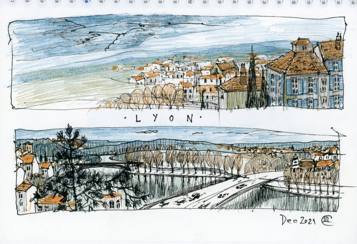 Lyon, Croix-Rousse. Drawing #4 by Tatyana Tokareva