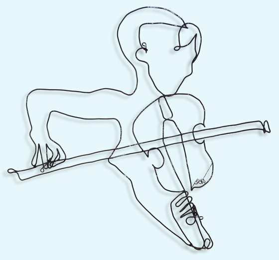 Girl Pllaying Violin #7593