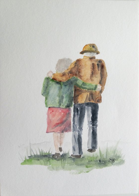 Together, Couple walking