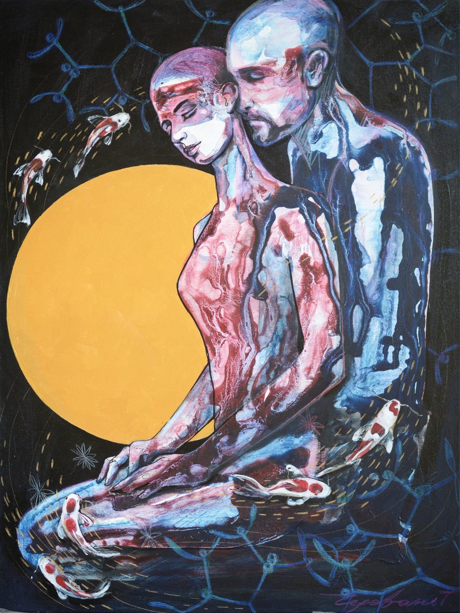 Surrealistic Acrylic Painting , Inside You Head By Tetiana Cherevan, 24 X 31, Artwork For Sale On Artfinder