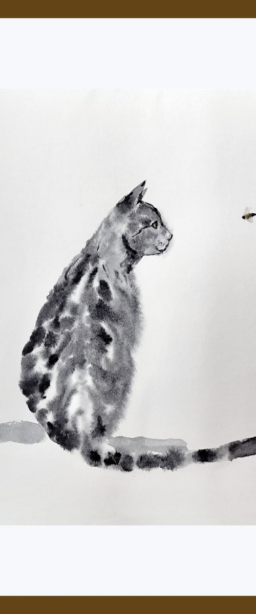 Tabby Cat and the Bumblebee by Asha Shenoy