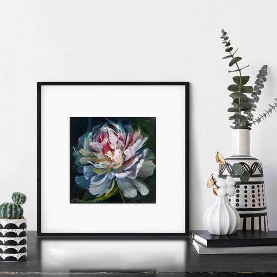 White Peony Portrait