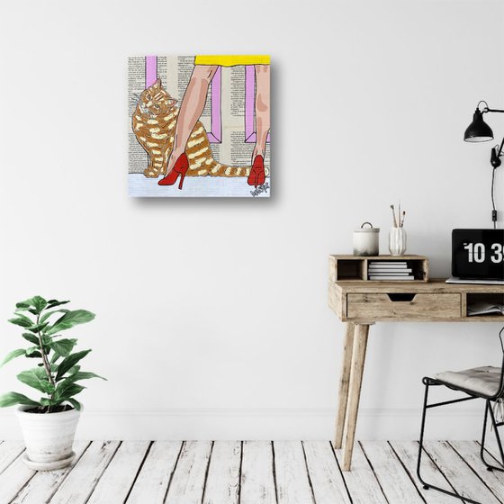 Cat Capers Kitchen 2 30cm x 30cm