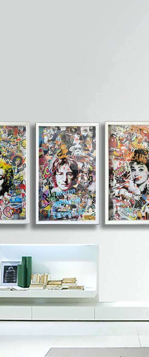 3 Artworks - Same Size by Gardani Art