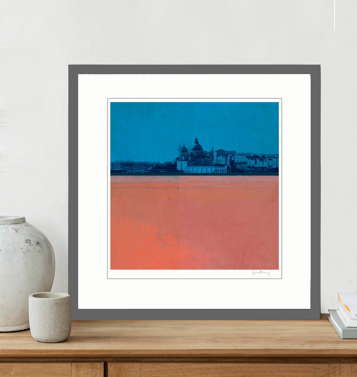 Impressionistic Cityscapes Giclee Print By Adrian Bradbury, 16 X 16, Basilica Santa Maria De Salute, Original Artwork