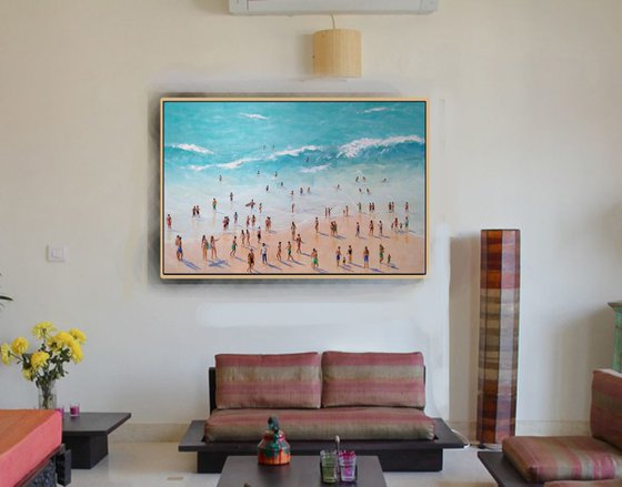 Summertime beach 48x30 in