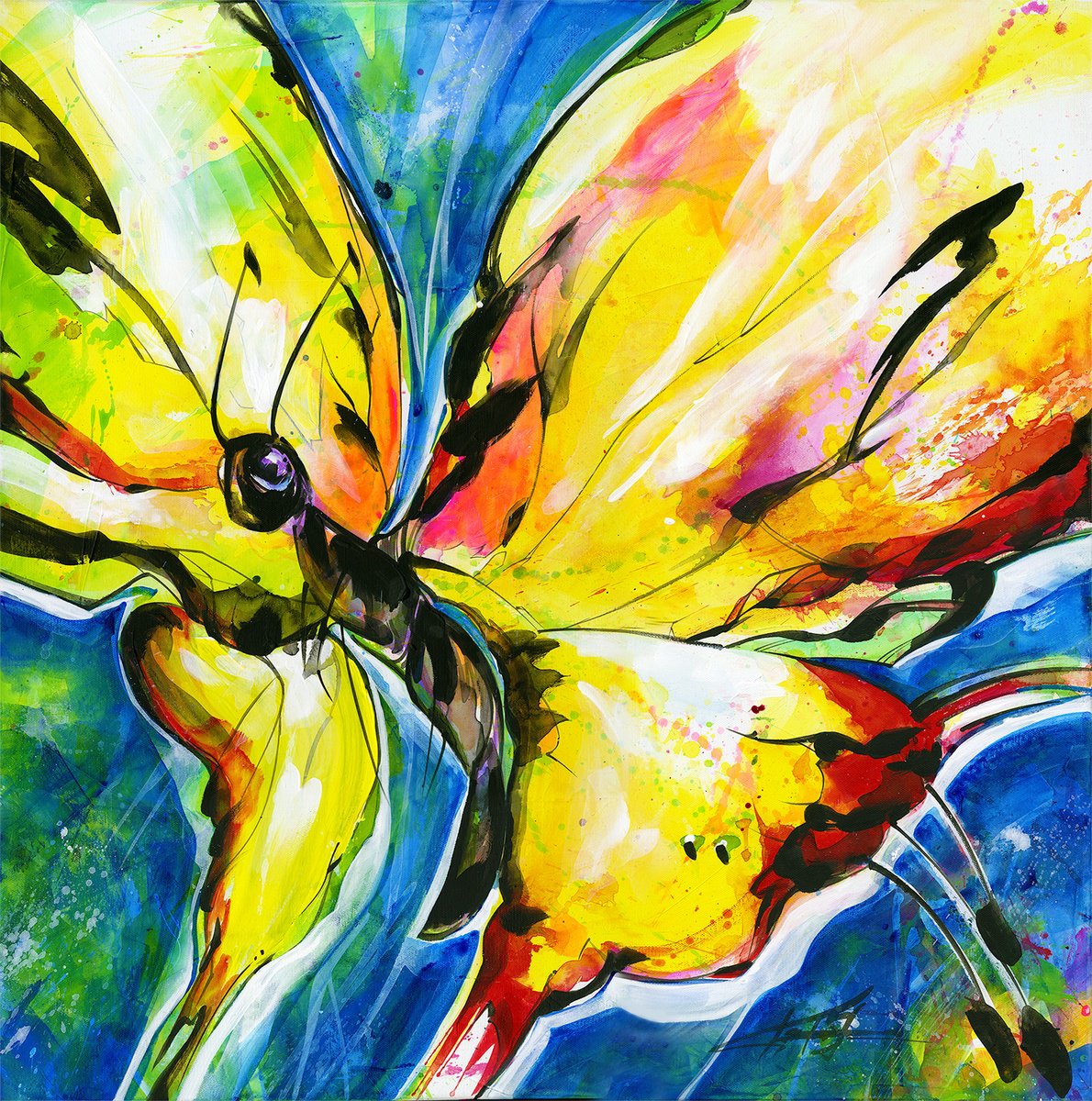 Joyful Ecstasy 3 By Kathy Morton Stanion, 30 X 30, Artwork For Sale On Artfinder