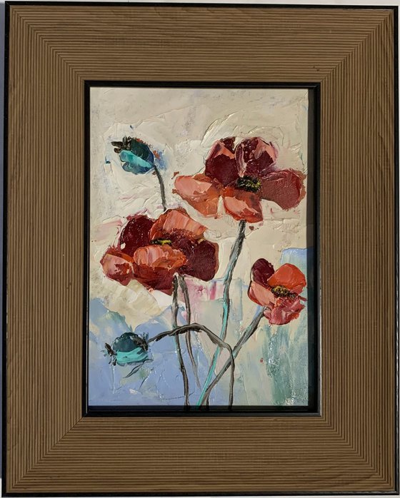 Poppies Red Flowers.