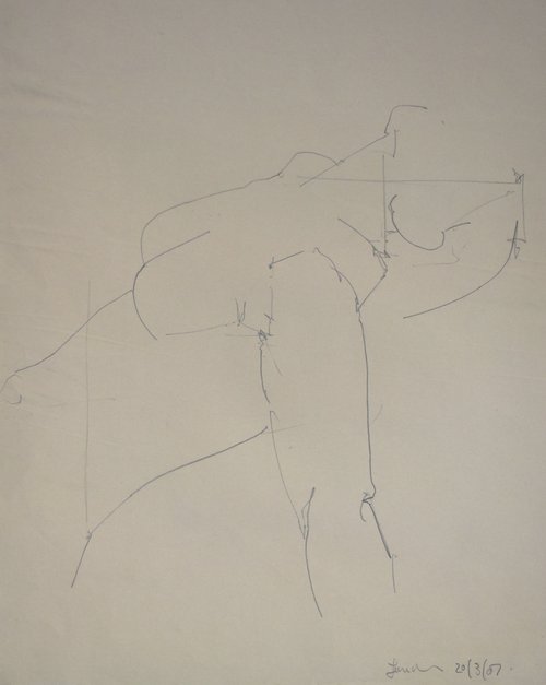 Study of a female Nude - Life Drawing No 523 by Ian McKay