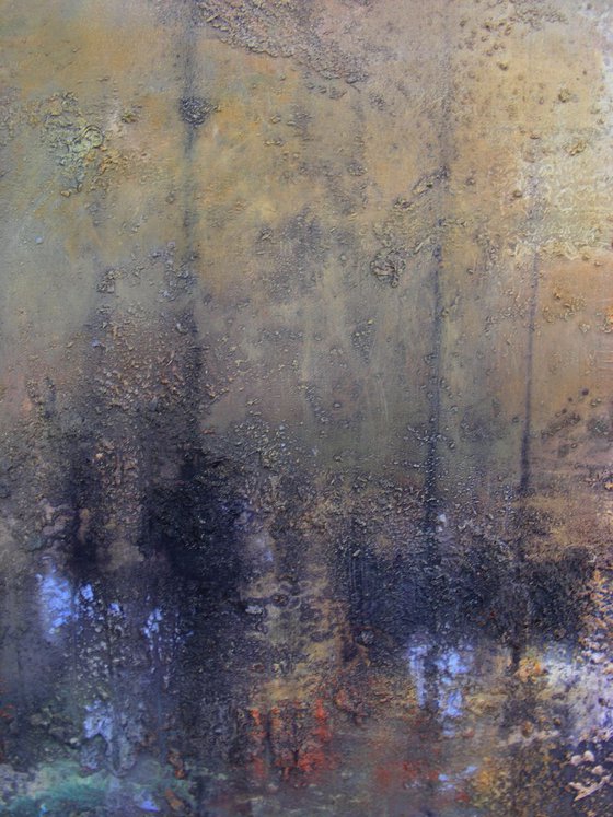 "Harbor of destroyed dreams -Between what you Feel and what you Know" / Large size W 100x H 70cm