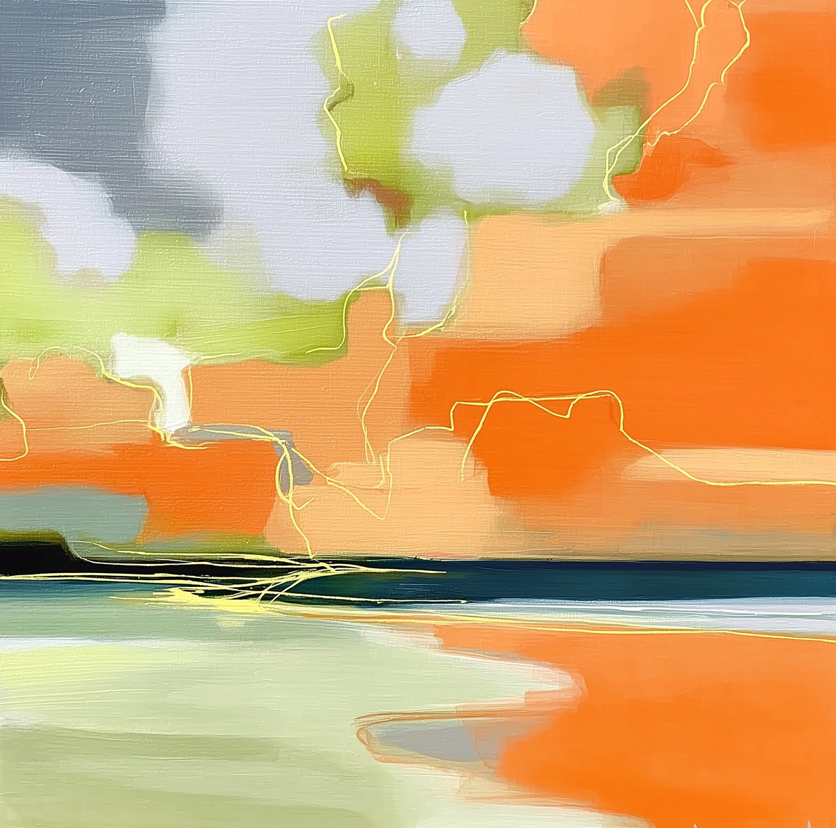 Warm Seascape #4 By V+V Kniazievi, 39 X 39, Artwork For Sale On Artfinder