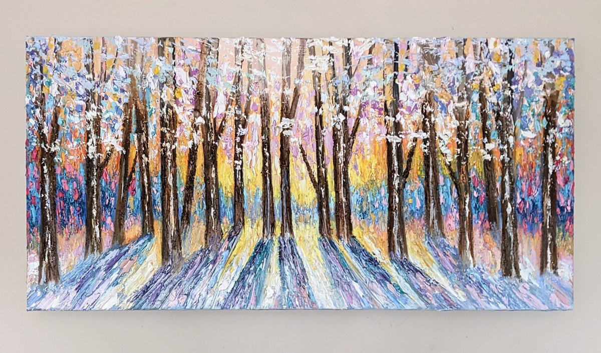 Winter Sunset By Paige Castile, 31 X 16, Artwork For Sale On Artfinder