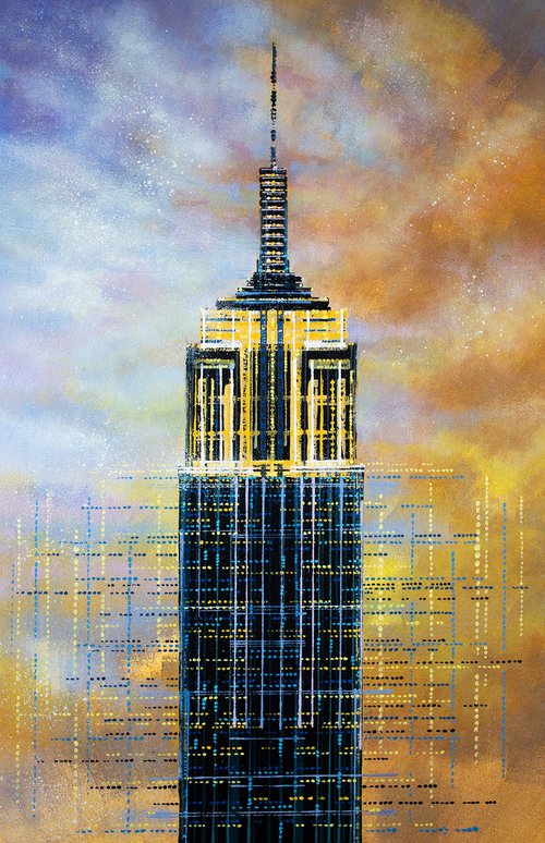 New York - The Empire State Building At Sunset by Marc Todd