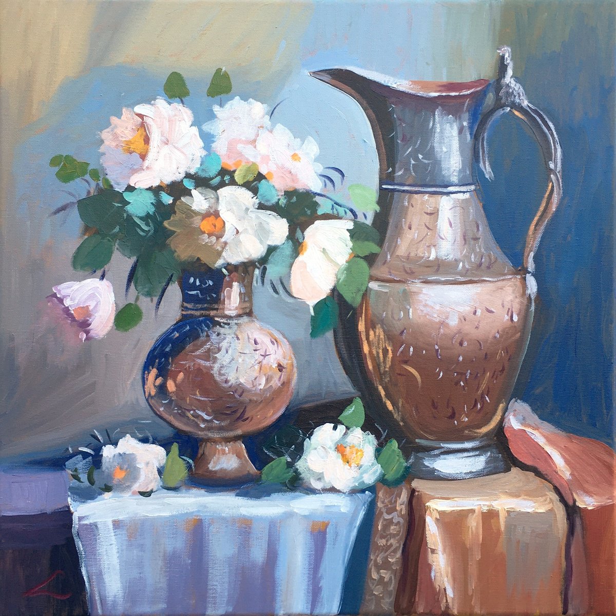 Still Life With Flowers By Elena Sokolova, 20 X 20, Artwork For Sale On Artfinder