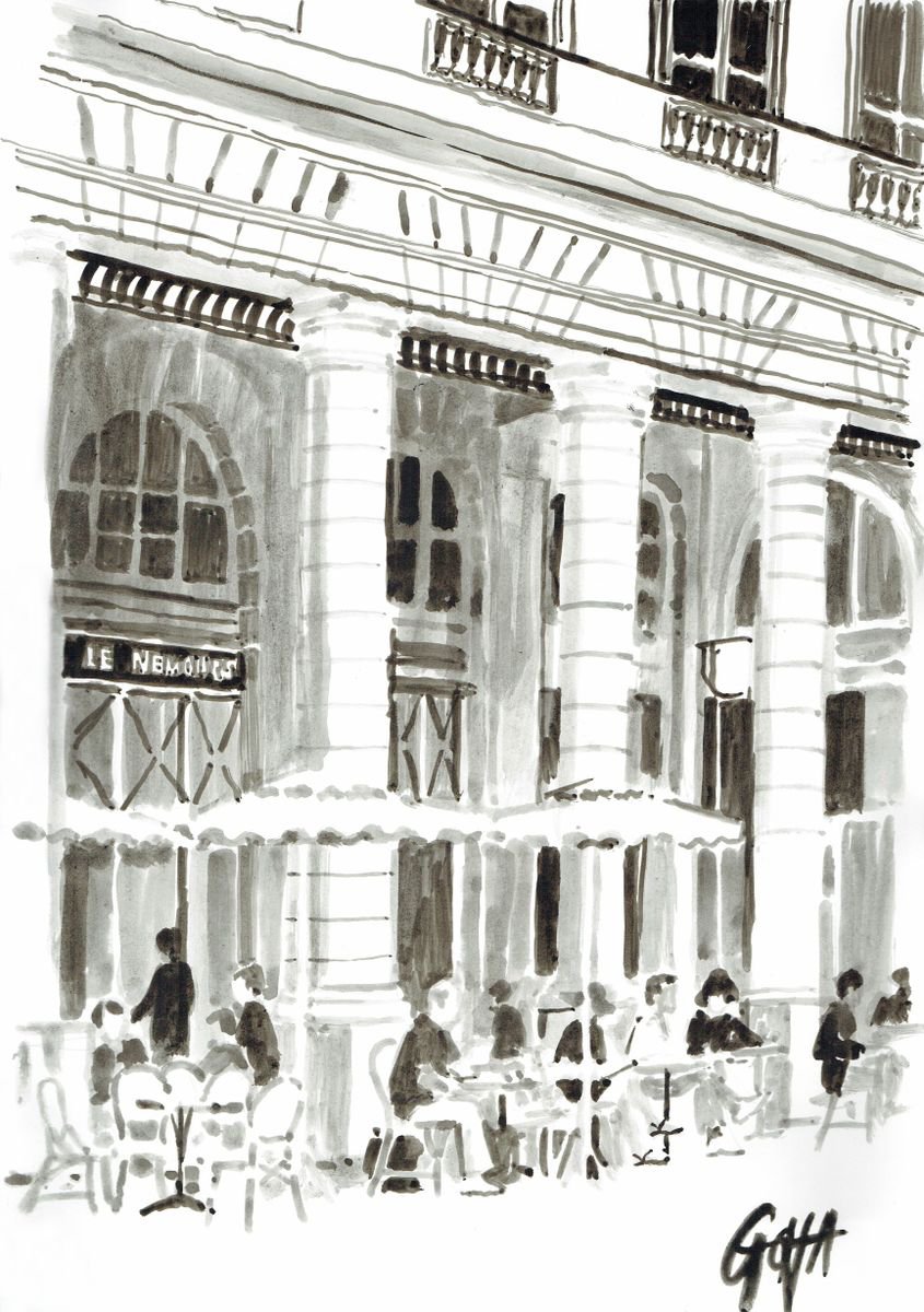 PARIS MEMORIES AND ICONIC PLACES - CAFE LE NEMOURS by Nicolas GOIA
