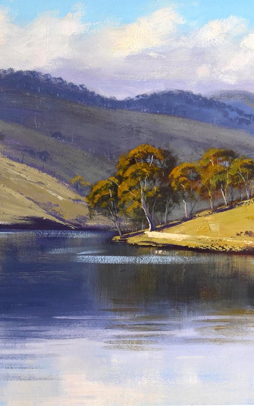 View across Lake Lyell Lithgow, Australia by Graham Gercken