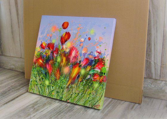 Poppies at Sunset